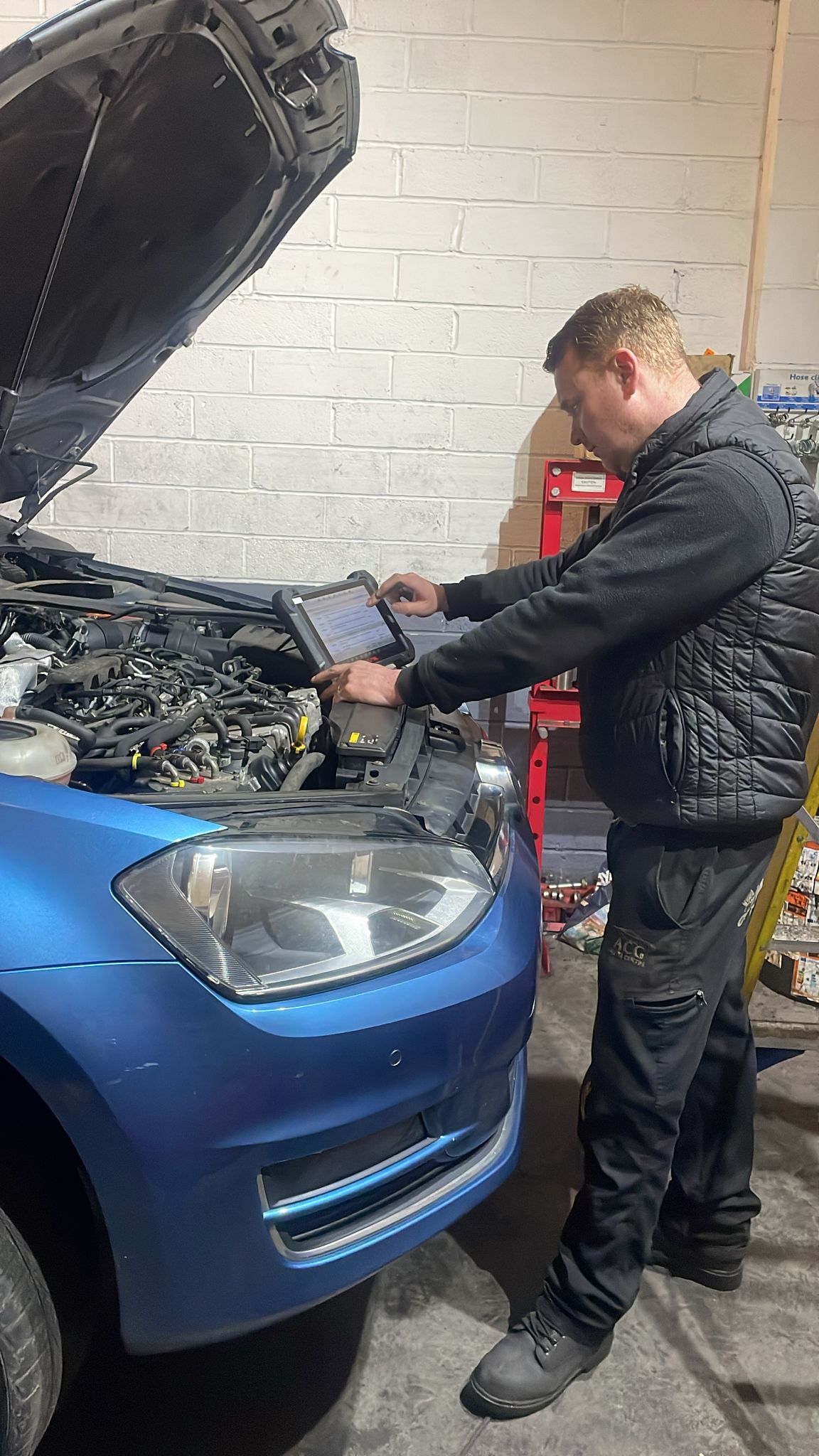 Tom at work